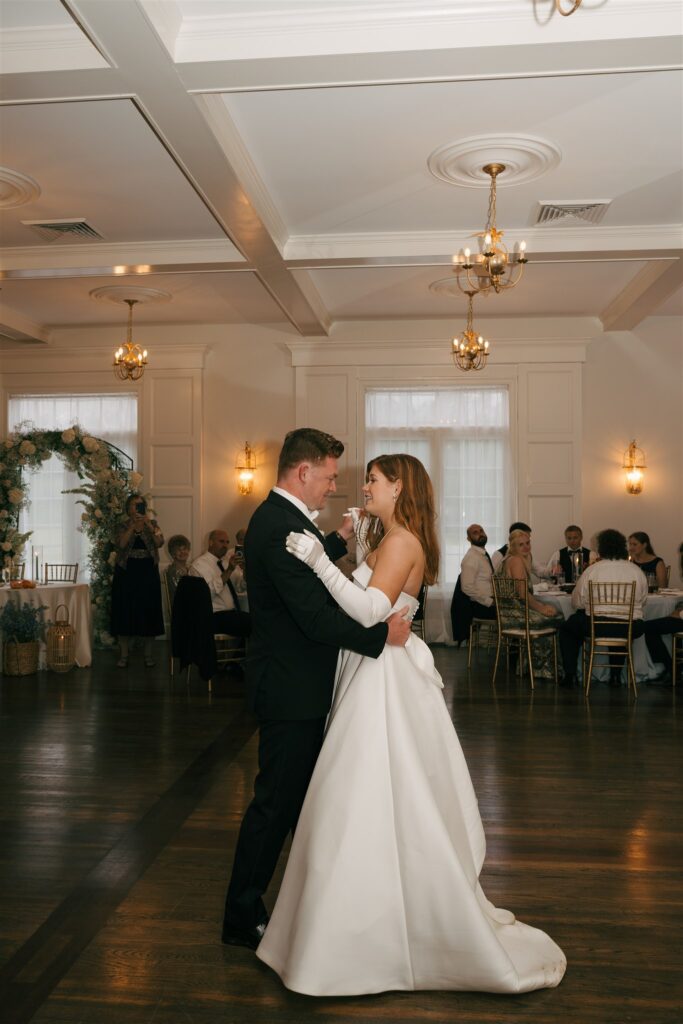 bride and groom first hand