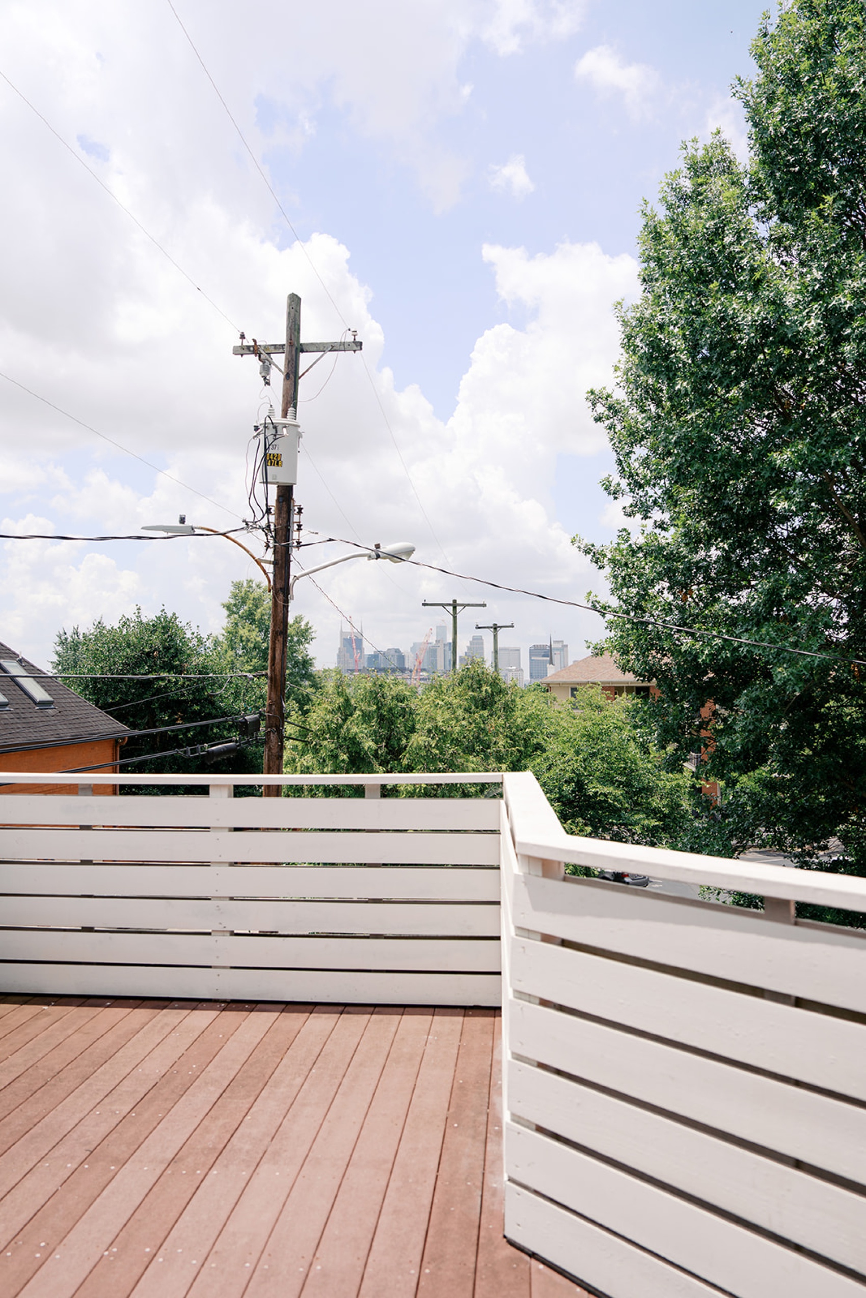 A look from the deck with a view of downtown at the estelle nashville