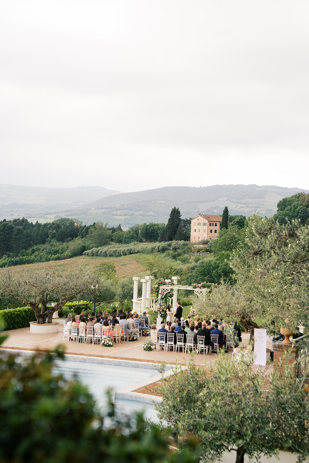 A wedding ceremony at monastero santa margherita in umbria italy