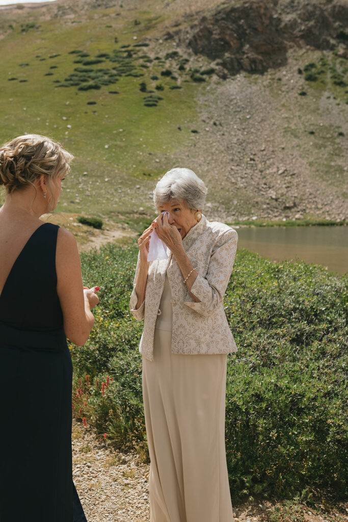 guests at the beautiful elopement ceremony