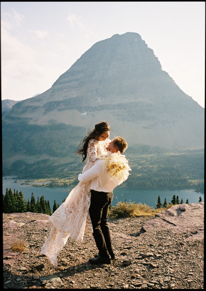 bride and groom at their amazing elopement 