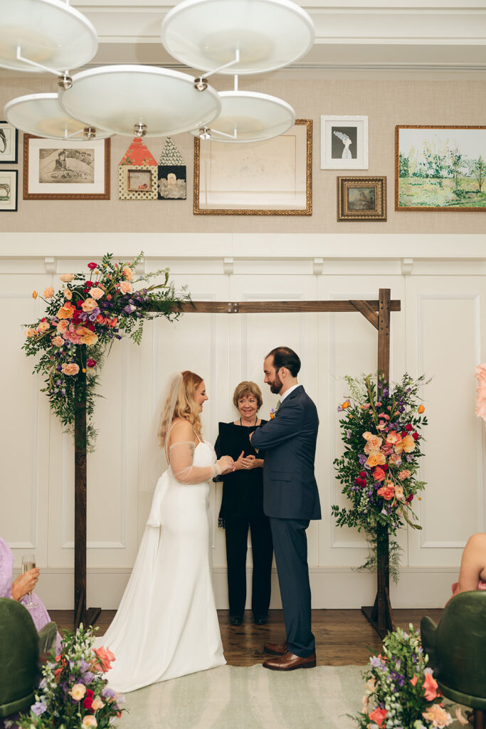 beautiful couple at their wedding ceremony 