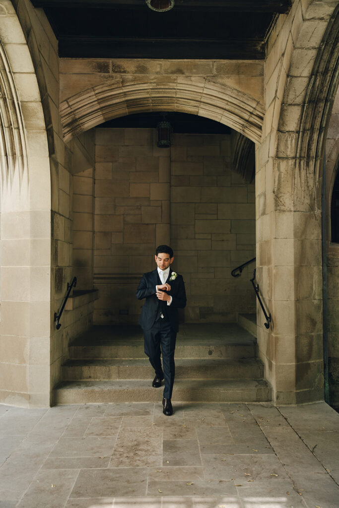 groom before the wedding ceremony 