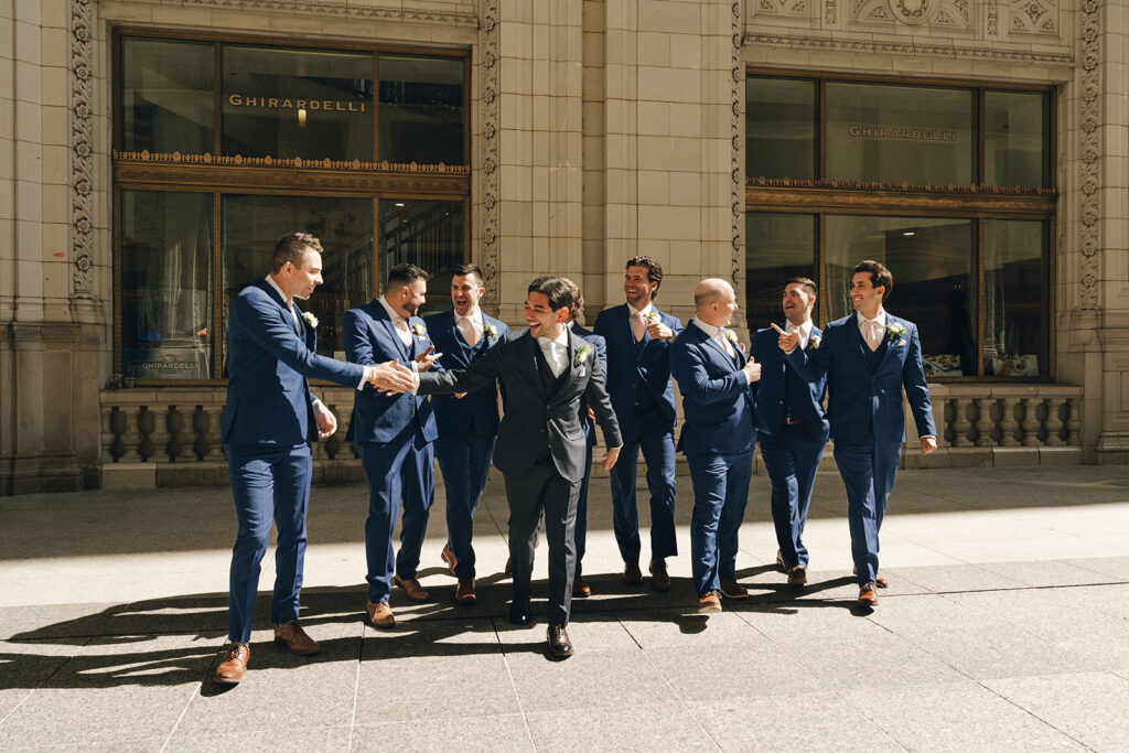 picture of the groom with his groomsmen - customer experience