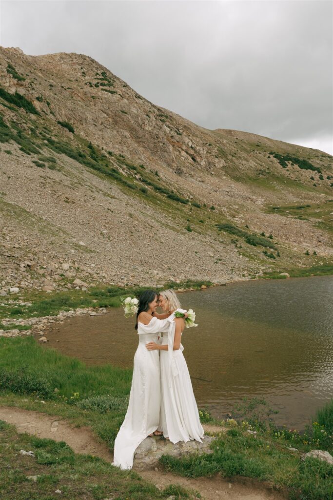 happy couple at their outdoor photoshoot