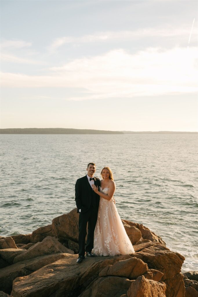 happy couple at their national park elopement