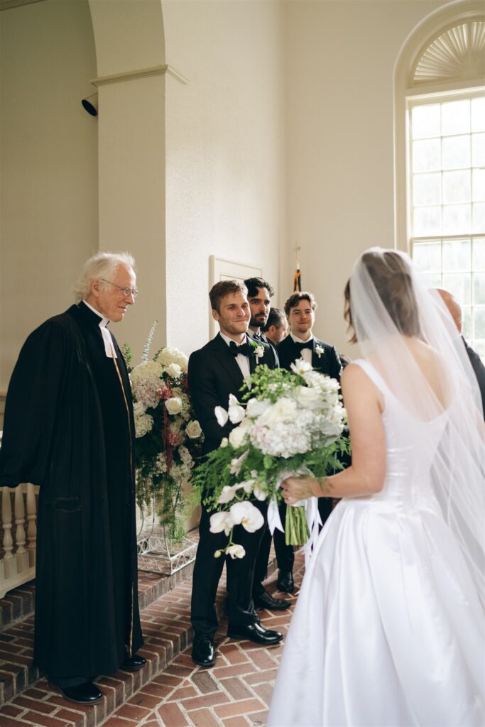 bride at the altar 