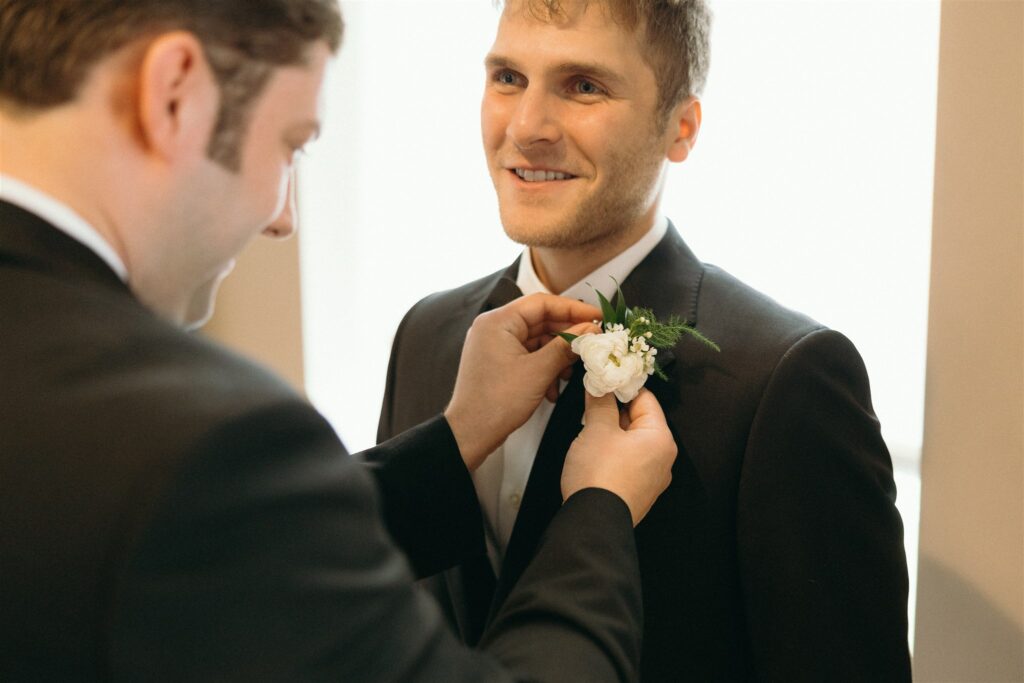 groom getting ready for his dream wedding ceremony 