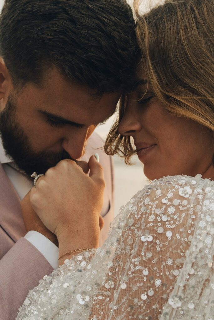 couple at their adventurous oregon coast elopement 