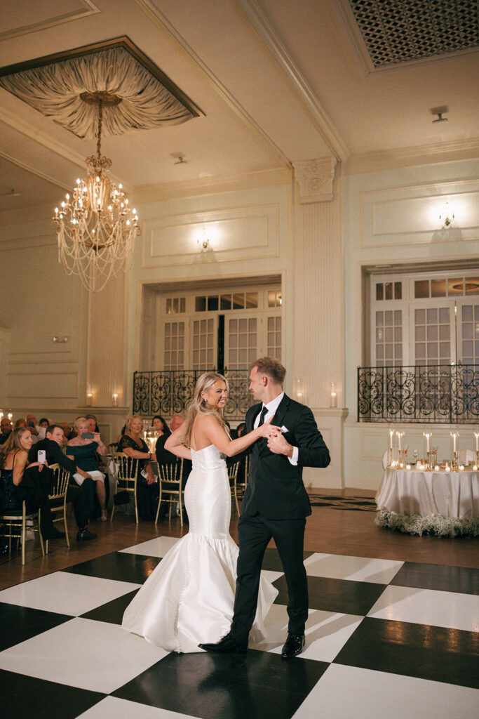 bride and groom first dance - documentary stye photography