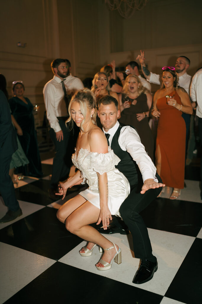 bride and groom at their wedding party - documentary style photography