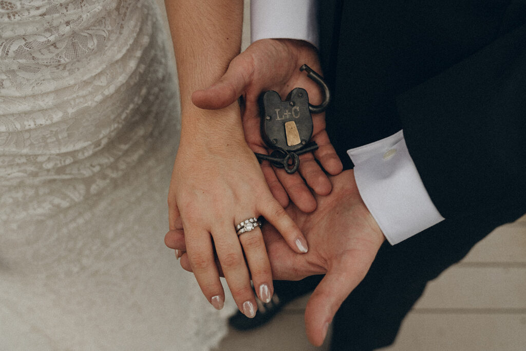 bride and groom at their adventurous elopement at the appalachian trails 