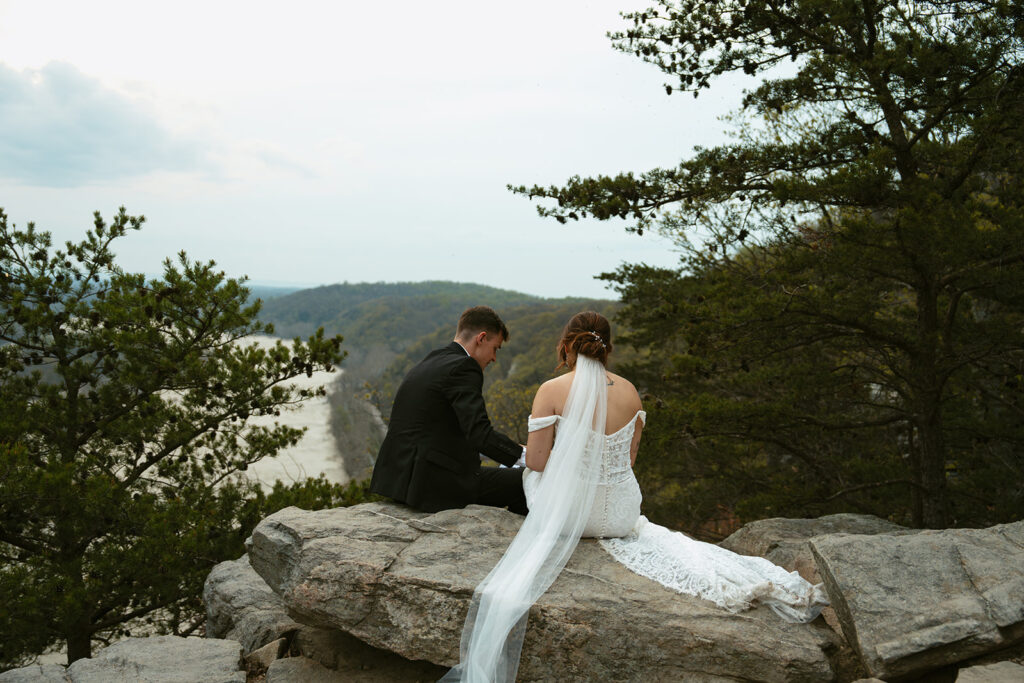 couple at their adventurous elopement