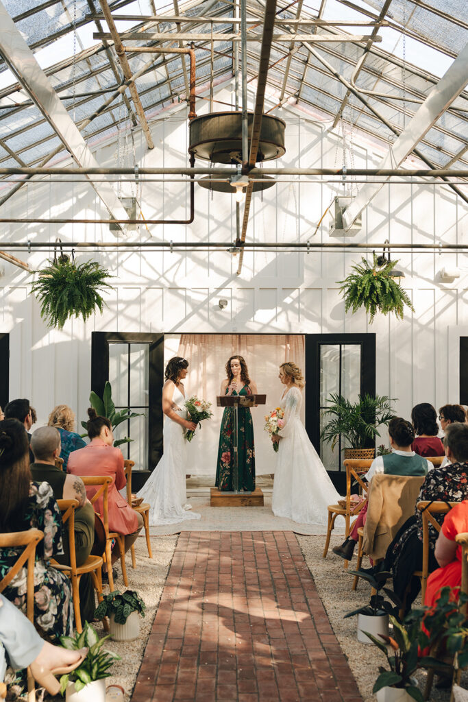 couple at their wedding ceremony 