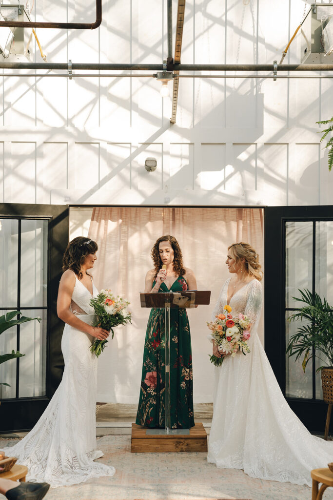 cute couple at their ceremony 