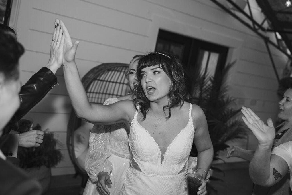 happy brides at their amazing reception 