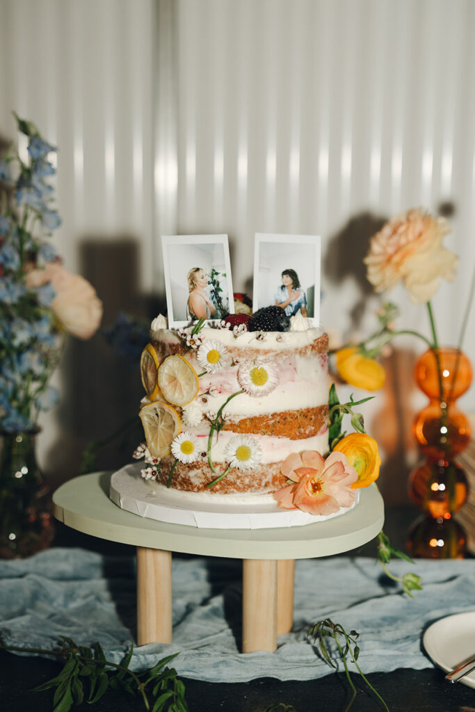 colorful wedding cake 