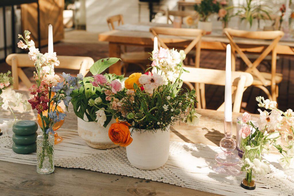 plants at the reception