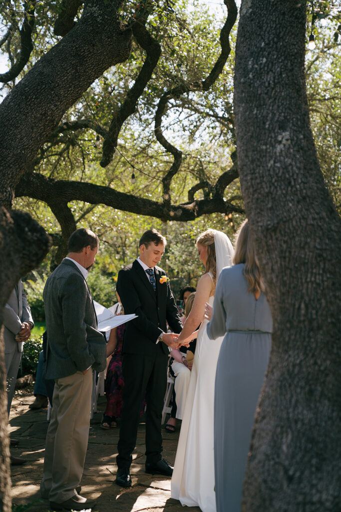 bride and groom at the wedding ceremony 