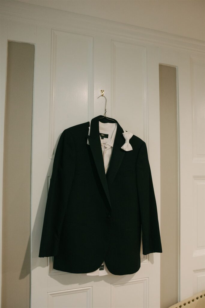 tuxedo the groom wore for his ceremony 