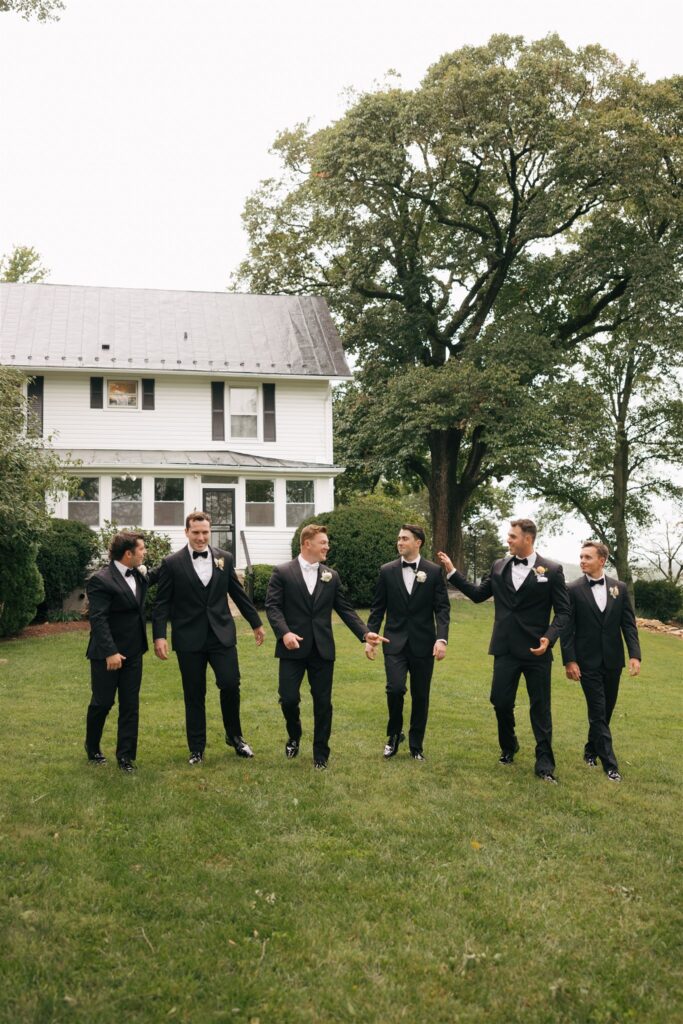 groom and his friends before heading to the wedding ceremony 