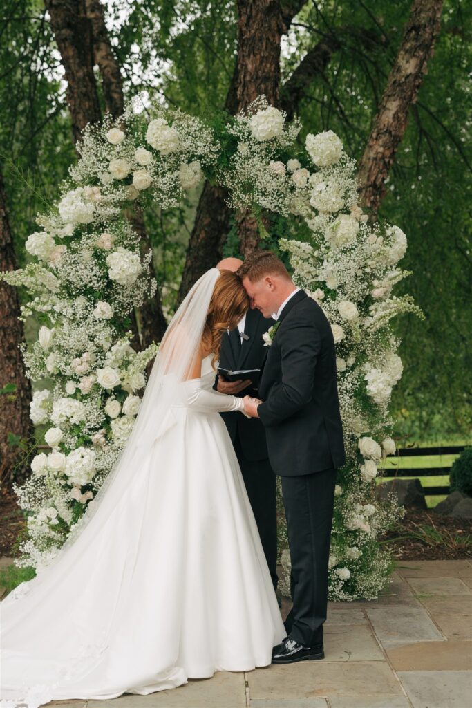 bride and groom at their dream wedding ceremony