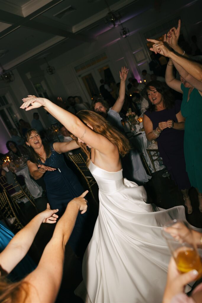 bride at her wedding party