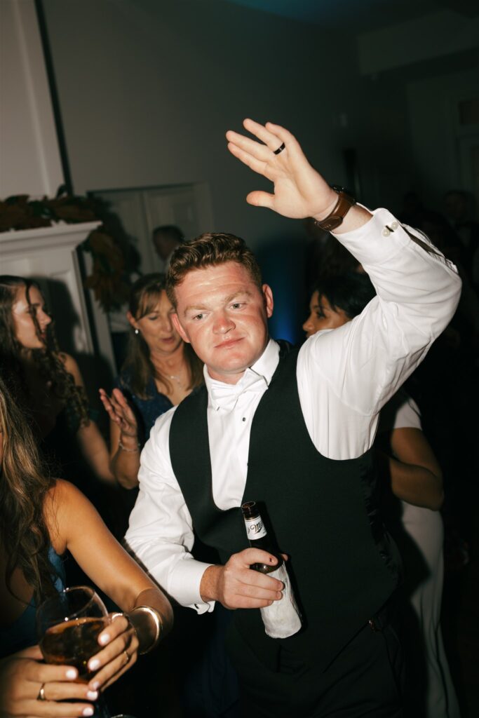 groom at his wedding party