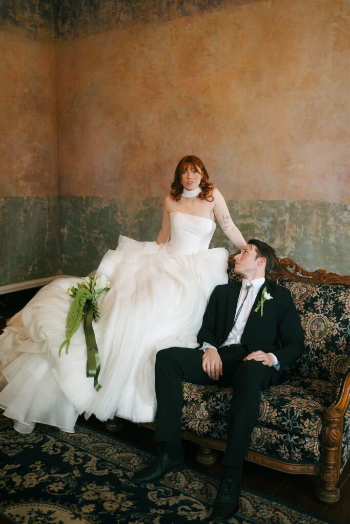 nashville model bridal couple 