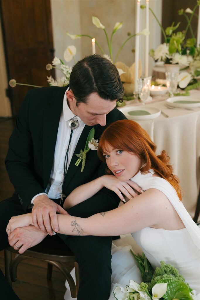 wedding styled shoot couple in nashville 