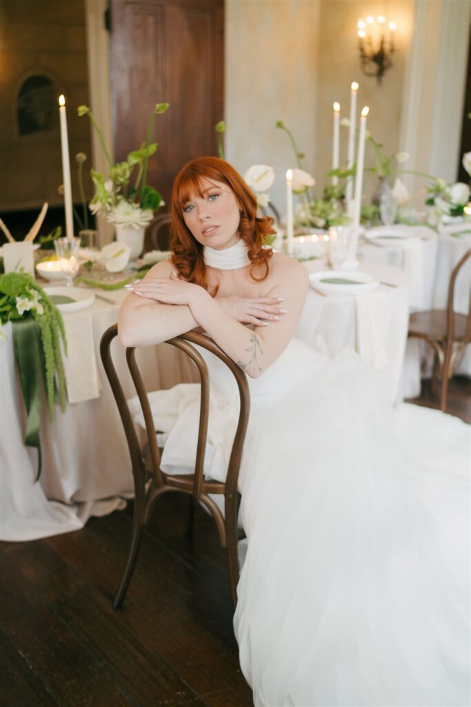 editorial bridal portrait at Riverwood Mansion 