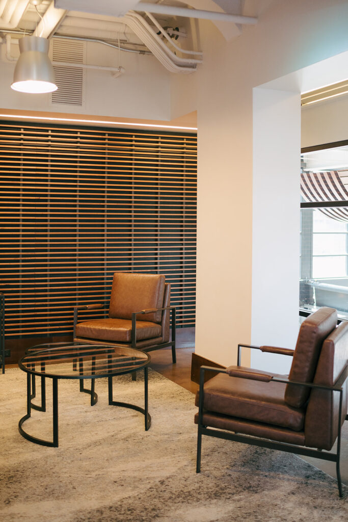 luxurious sitting area in getting ready suite at Nashville wedding venue 